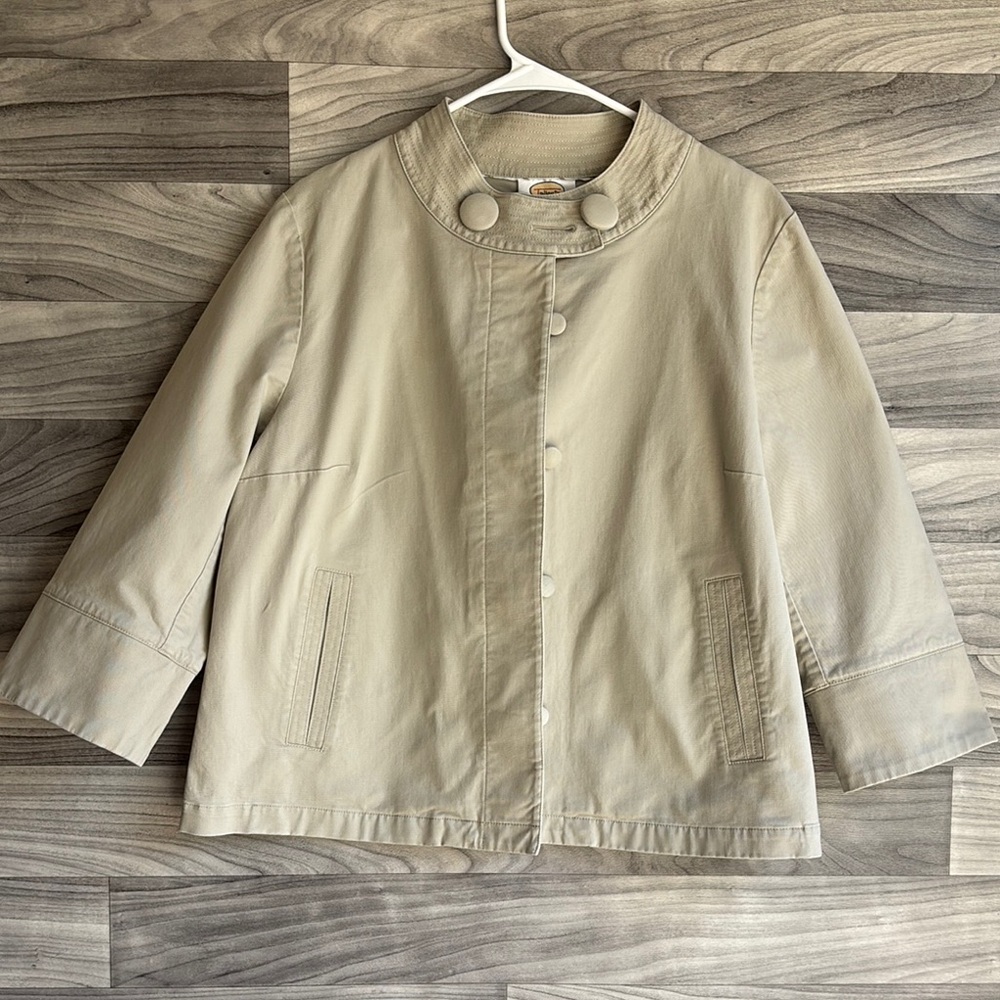 💚Talbots Khaki Stretch Jacket - Picture 7 of 16
